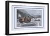 Torch Light Fishing in North America-J.h. Clark-Framed Art Print