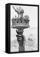 Torch of Statue of Liberty, 1885-Science Source-Framed Stretched Canvas