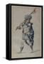 Torchbearer: an Indian-Inigo Jones-Framed Stretched Canvas