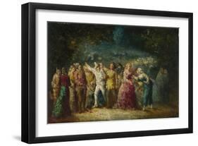 Torchlight Procession, 1870s-1880s-Adolphe-Thomas-Joseph Monticelli-Framed Giclee Print