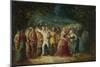 Torchlight Procession, 1870s-1880s-Adolphe-Thomas-Joseph Monticelli-Mounted Giclee Print