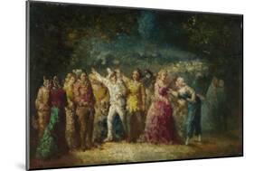 Torchlight Procession, 1870s-1880s-Adolphe-Thomas-Joseph Monticelli-Mounted Giclee Print