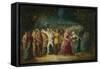 Torchlight Procession, 1870s-1880s-Adolphe-Thomas-Joseph Monticelli-Framed Stretched Canvas