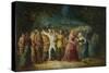 Torchlight Procession, 1870s-1880s-Adolphe-Thomas-Joseph Monticelli-Stretched Canvas