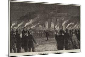 Torchlight Procession to the Tomb of Thorwaldsen, at Copenhagen-null-Mounted Giclee Print