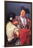 Toreador with Young Girl-Mary Cassatt-Framed Art Print