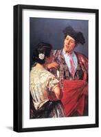 Toreador with Young Girl-Mary Cassatt-Framed Art Print