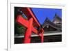 Tori Gate, Terukuni Shrine, Kagoshima City, Kyushu Island, Japan, Asia-Richard Cummins-Framed Photographic Print