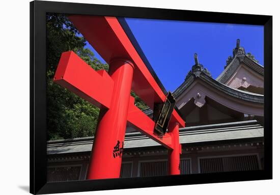 Tori Gate, Terukuni Shrine, Kagoshima City, Kyushu Island, Japan, Asia-Richard Cummins-Framed Photographic Print