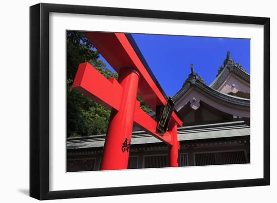 Tori Gate, Terukuni Shrine, Kagoshima City, Kyushu Island, Japan, Asia-Richard Cummins-Framed Photographic Print