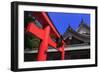 Tori Gate, Terukuni Shrine, Kagoshima City, Kyushu Island, Japan, Asia-Richard Cummins-Framed Photographic Print