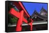 Tori Gate, Terukuni Shrine, Kagoshima City, Kyushu Island, Japan, Asia-Richard Cummins-Framed Stretched Canvas