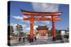 Torii Gate at Fushimi Inari Jinja, Shinto Shrine, Kyoto, Honshu, Japan, Asia-Christian Kober-Stretched Canvas