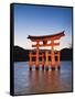 Torii Gate at the Itsukushima Jinga Shrine-Rudy Sulgan-Framed Stretched Canvas