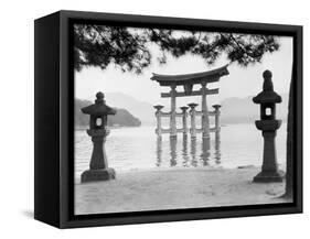 Torii Gate in Water-null-Framed Stretched Canvas