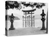 Torii Gate in Water-null-Stretched Canvas
