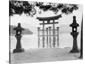 Torii Gate in Water-null-Stretched Canvas