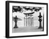 Torii Gate in Water-null-Framed Premium Photographic Print