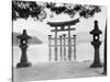 Torii Gate in Water-null-Stretched Canvas