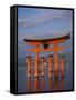 Torii Gate, Itsukushima Shrine, Miyajima Island, Honshu, Japan-null-Framed Stretched Canvas