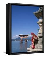 Torii Gate, Itsukushima Shrine, Miyajima Island, Honshu, Japan-null-Framed Stretched Canvas