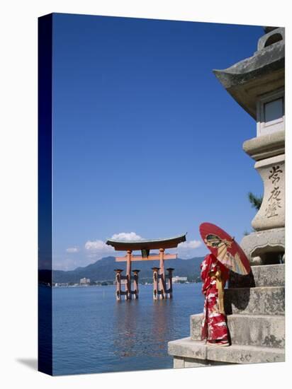 Torii Gate, Itsukushima Shrine, Miyajima Island, Honshu, Japan-null-Stretched Canvas