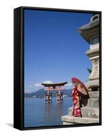 Torii Gate, Itsukushima Shrine, Miyajima Island, Honshu, Japan-null-Framed Stretched Canvas