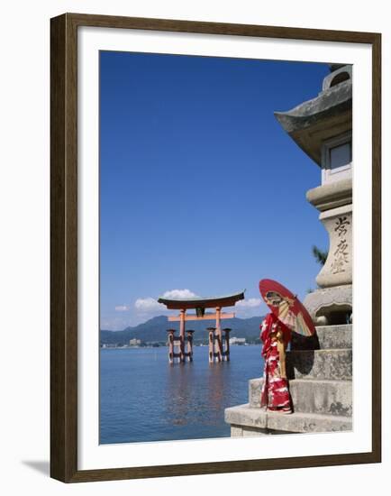 Torii Gate, Itsukushima Shrine, Miyajima Island, Honshu, Japan-null-Framed Premium Photographic Print