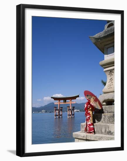 Torii Gate, Itsukushima Shrine, Miyajima Island, Honshu, Japan-null-Framed Premium Photographic Print