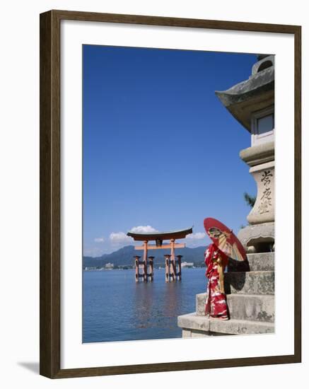 Torii Gate, Itsukushima Shrine, Miyajima Island, Honshu, Japan-null-Framed Premium Photographic Print