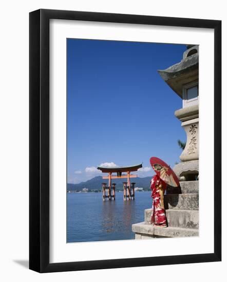 Torii Gate, Itsukushima Shrine, Miyajima Island, Honshu, Japan-null-Framed Photographic Print