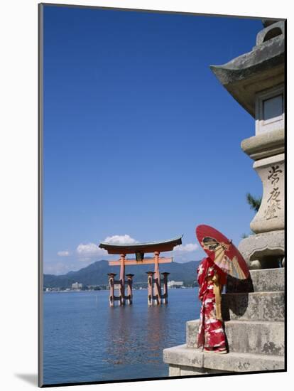 Torii Gate, Itsukushima Shrine, Miyajima Island, Honshu, Japan-null-Mounted Photographic Print