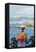 Torii Gate of Itsukushima Jinja Shinto Shrine, Miyajima Island, Hiroshima Prefecture-Christian Kober-Framed Stretched Canvas