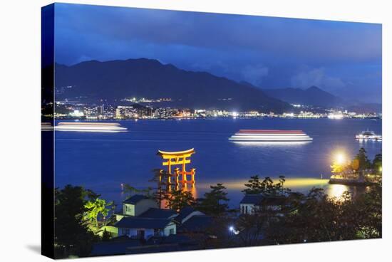 Torii Gate of Itsukushima Jinja Shinto Shrine, Miyajima Island, Hiroshima Prefecture-Christian Kober-Stretched Canvas