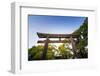 Torii Gate Standing at the Entrance to Meiji Jingu Shrine, Tokyo, Japan.-Sira Anamwong-Framed Photographic Print