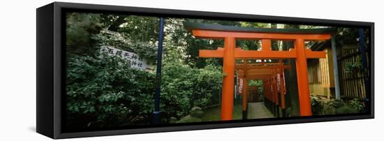 Torii Gates in a Park, Ueno Park, Taito, Tokyo Prefecture, Kanto Region, Japan-null-Framed Stretched Canvas