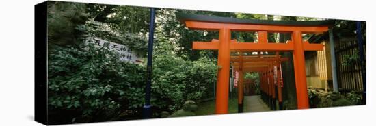 Torii Gates in a Park, Ueno Park, Taito, Tokyo Prefecture, Kanto Region, Japan-null-Stretched Canvas