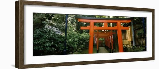 Torii Gates in a Park, Ueno Park, Taito, Tokyo Prefecture, Kanto Region, Japan-null-Framed Photographic Print