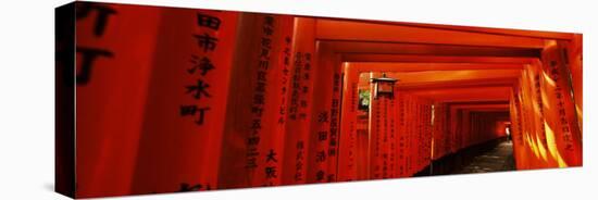 Torii Gates of a Shrine, Fushimi Inari-Taisha, Fushimi Ward, Kyoto, Honshu, Japan-null-Stretched Canvas