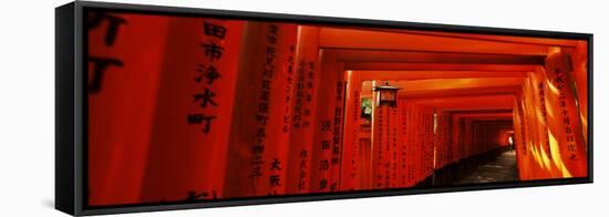 Torii Gates of a Shrine, Fushimi Inari-Taisha, Fushimi Ward, Kyoto, Honshu, Japan-null-Framed Stretched Canvas