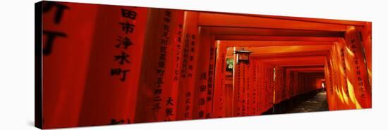 Torii Gates of a Shrine, Fushimi Inari-Taisha, Fushimi Ward, Kyoto, Honshu, Japan-null-Stretched Canvas