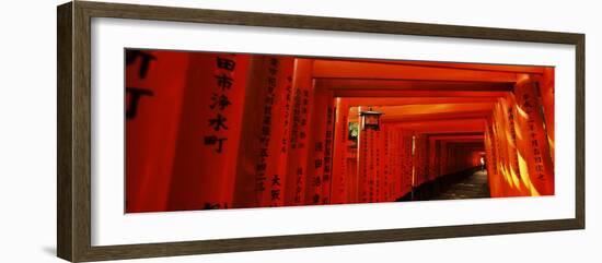 Torii Gates of a Shrine, Fushimi Inari-Taisha, Fushimi Ward, Kyoto, Honshu, Japan-null-Framed Photographic Print