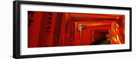 Torii Gates of a Shrine, Fushimi Inari-Taisha, Fushimi Ward, Kyoto, Honshu, Japan-null-Framed Photographic Print