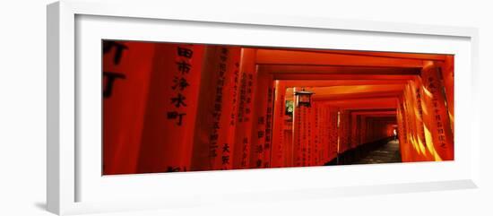 Torii Gates of a Shrine, Fushimi Inari-Taisha, Fushimi Ward, Kyoto, Honshu, Japan-null-Framed Photographic Print