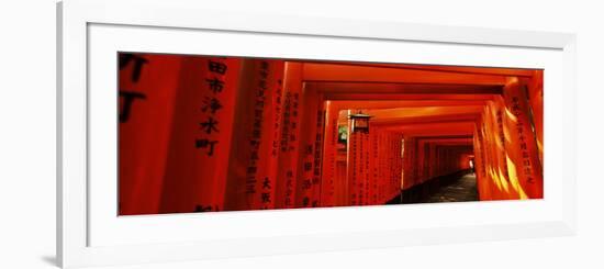 Torii Gates of a Shrine, Fushimi Inari-Taisha, Fushimi Ward, Kyoto, Honshu, Japan-null-Framed Photographic Print