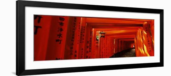 Torii Gates of a Shrine, Fushimi Inari-Taisha, Fushimi Ward, Kyoto, Honshu, Japan-null-Framed Photographic Print