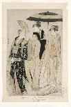 Women of the Gay Quarters, Left Hand Panel of a Diptych-Torii Kiyonaga-Giclee Print