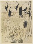 Women of the Gay Quarters, Left Hand Panel of a Diptych-Torii Kiyonaga-Giclee Print