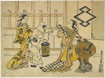 Nakamura Shichisaburo as Chihara Sakonnosuke and Hayakawa Hatsuse as the Courtesan Okuni, 1702-Torii Kiyonobu I-Giclee Print