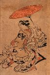 Male Actor Playing a Woman, C1704-C1711-Torii Kiyonobu I-Mounted Giclee Print